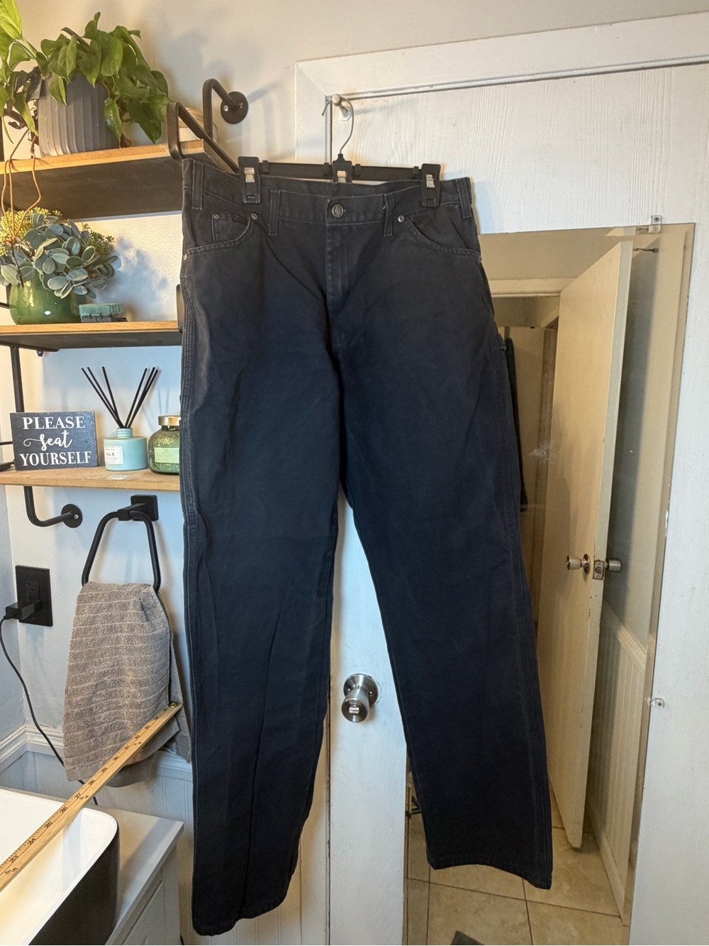 Dickies Men's Black Straight-Leg Jeans 36x34